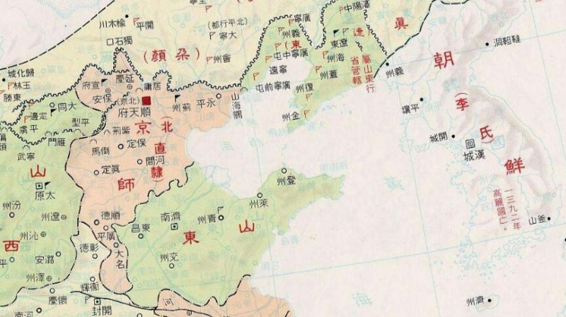辽宁和山东陆地并不相连，在明朝为何会被划为同省？