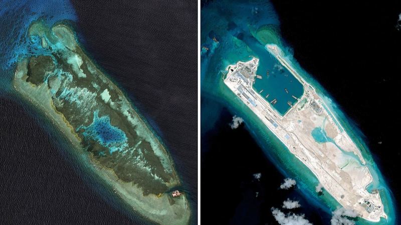南海造岛：我国有了天鲲号，为什么渚碧礁和美济礁还有部分没填？