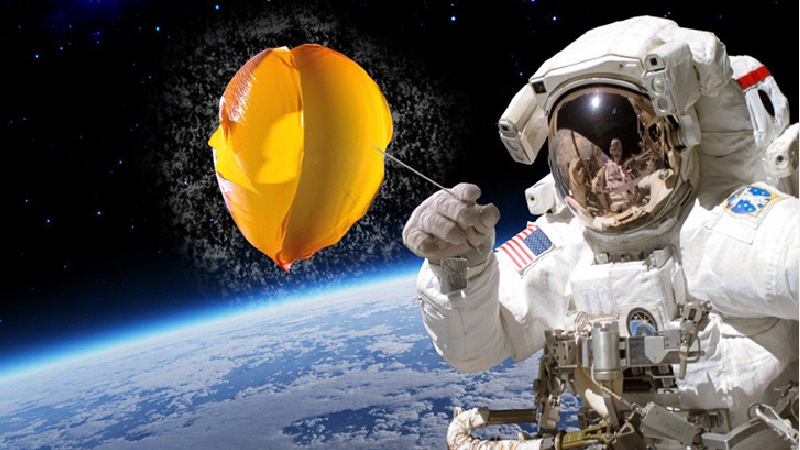 如果在太空中捏爆气球会怎样？